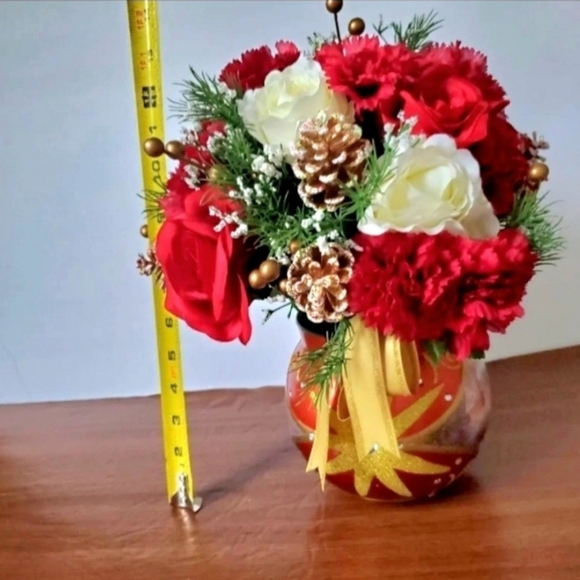 Thomas Kinkade Ligh Illuminated Holiday Floral Arrangement 14" - Picture 6 of 6